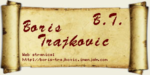 Boris Trajković vizit kartica